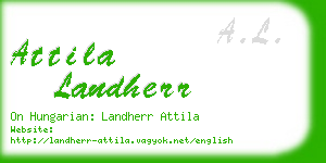 attila landherr business card